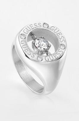 Anillo GUESS Solitaire acero