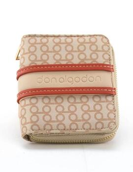 Cartera DON ALGODON nylon beige estampado logo