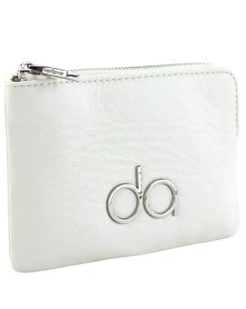 Cartera DON ALGODON blanca logo