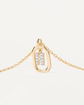  Collar P D PAOLA letra H Mini dorado 