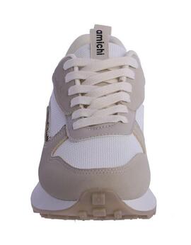 Deportiva AMICHI beige detalles piton