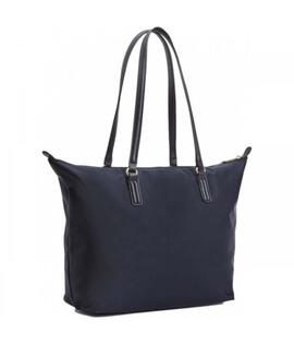 Bolso TOMMY grande liso azul logo