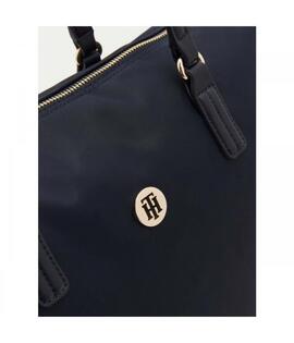 Bolso TOMMY grande liso azul logo