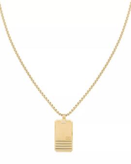 Collar TOMMY HILFIGER Dorado Chapa Logo