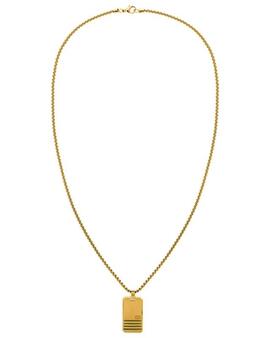 Collar TOMMY HILFIGER Dorado Chapa Logo