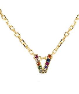 Collar LUXENTER Alphabet Letra V