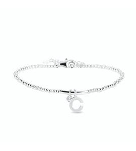 Pulsera LUXENTER Plata Letra C