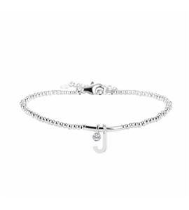 Pulsera LUXENTER Plata Letra J