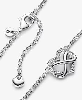Collar PANDORA Corazón Infinito Brillante