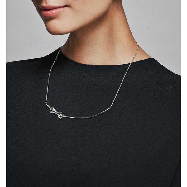 Collar PANDORA en plata de ley Lazo Brillante