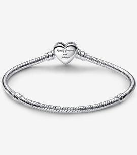 Pulsera PANDORA moments plata Cierre Corazón Infinito Brilla