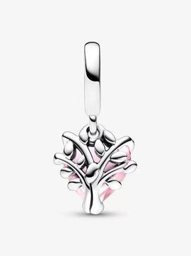 Charm PANDORA Colgante Árbol de la Familia y Corazón Rosa