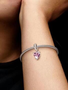 Charm PANDORA Colgante Árbol de la Familia y Corazón Rosa