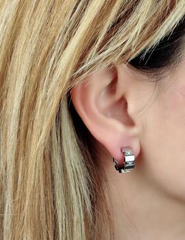 Pendientes TOMMY HILFIGER Aro con Circonitas