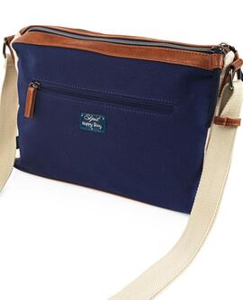 Bolso SKAPT genova tela beige y azul rayas