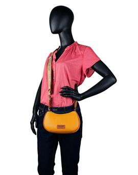 Bandolera LOIS Chandler piel cremallera tira estampado logo