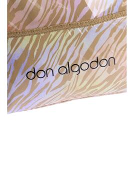 Bolso DON ALGODON  playa estamp amarillo logo