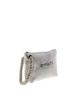 Neceser AMICHI blanco logo negro/verde