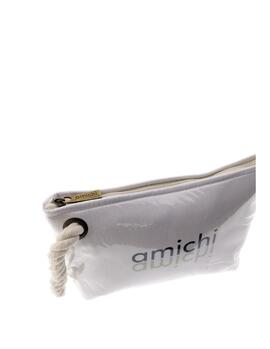 Neceser AMICHI blanco logo negro/verde