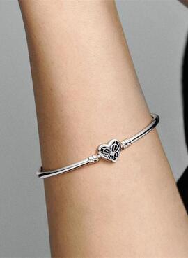 Pulsera PANDORA Rígida Moments plata Corazon marip