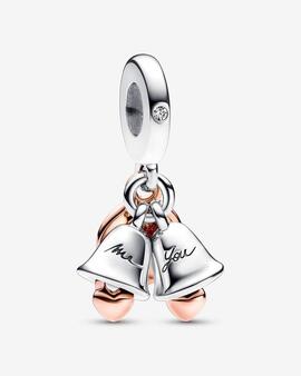 Charm Colgante Doble PANDORA Campanas Boda