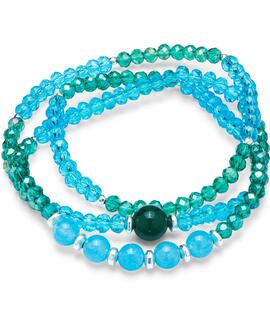 Pulsera LUXENTER Waru Verde y Azul