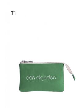 Cartera DON ALGODON tela cremallera logo