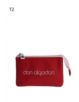 Cartera DON ALGODON tela cremallera logo