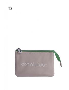 Cartera DON ALGODON tela cremallera logo