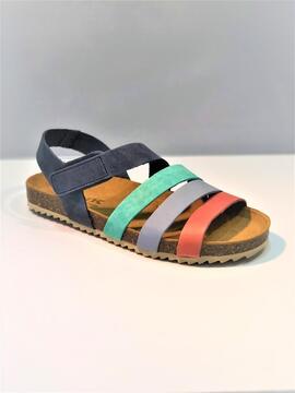 Sandalia BNK anatomica piel tiras colores