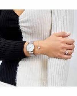Reloj RADIANT acero 2 correas bisel c/circonits