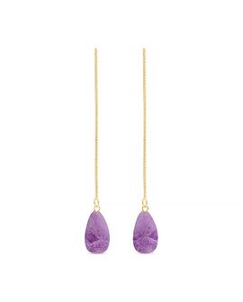 Pendientes LUXENTER Zoqoyi Piedra Morada