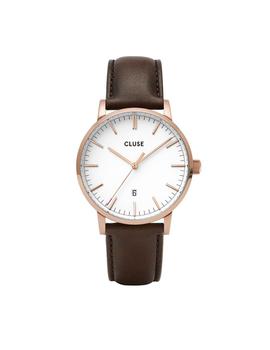 Reloj CLUSE Aravis Leather White-Dark brown