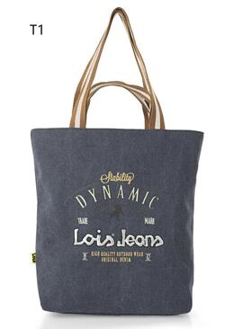 Bolso LOIS  shopper tela logo letras medio