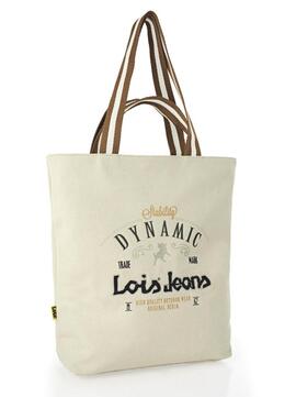 Bolso LOIS  shopper tela logo letras medio