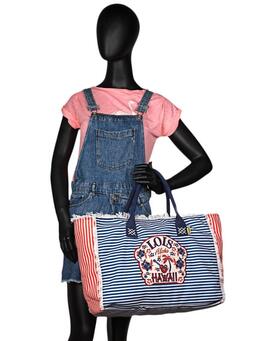 Bolso LOIS playa tela bordes flecos