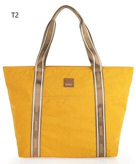 Bolso SKPAT playa tela tiras logo cremallera