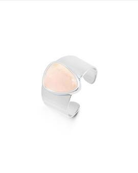 Anillo LUXENTER Sheak Ajustable Piedra rosa