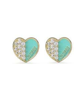 Pendientes GUESS  'Lovely Guess' Corazon Turquesa