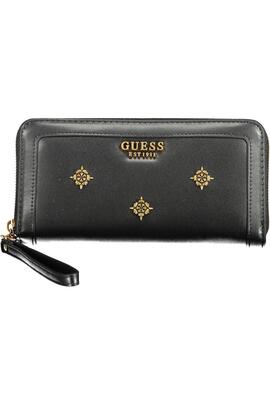 Cartera GUESS negra cremallera  peonia