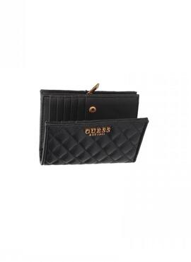 Cartera GUESS monedero negra acolchada