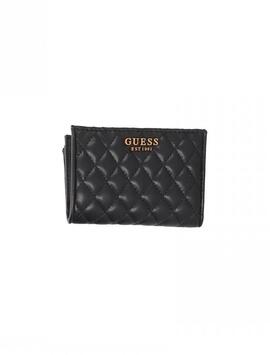 Cartera GUESS monedero negra acolchada