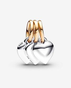 Charm Colgante PANDORA Divisible Triple Amistad en Dos Tonos