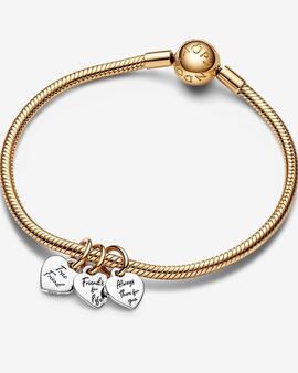 Charm Colgante PANDORA Divisible Triple Amistad en Dos Tonos