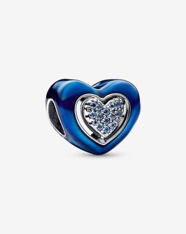 Charm PANDORA Corazón Giratorio Azul