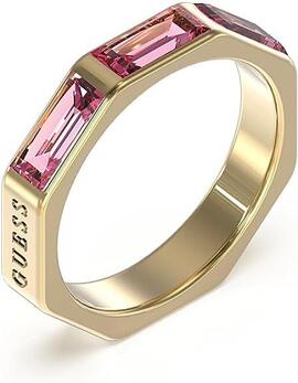 Anillo GUESS Baguettes Fuccia