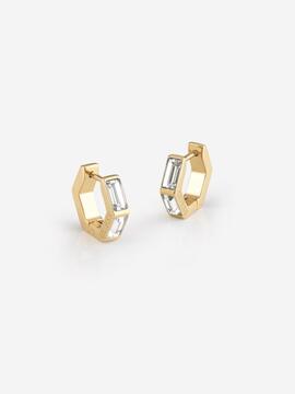 Aros GUESS Piedras Cuadradas Brillantes