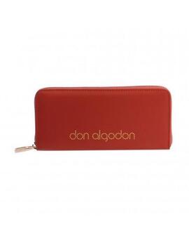 Cartera DON ALGODON  lisa con cremallera logo