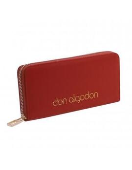 Cartera DON ALGODON  lisa con cremallera logo