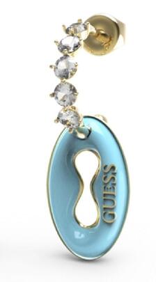 Pendientes GUESS 'Pop Links' Esmalte Azul